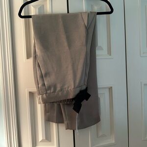 NWT Ann Taylor Silvery/Gray Pants with Black Grosgrain Tie , size: S